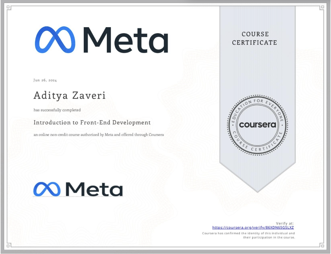Introduction to Frontend Development by Meta